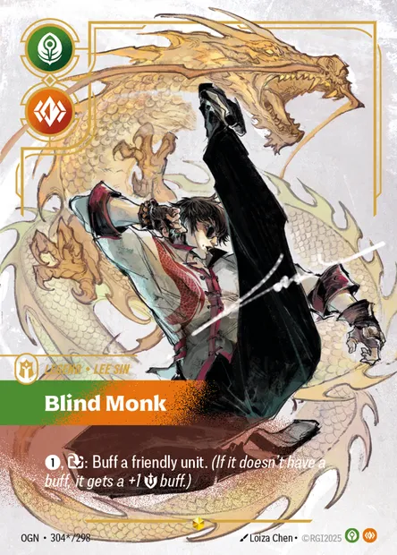 Blind Monk, Riftbound card OGN 304* — Origins set