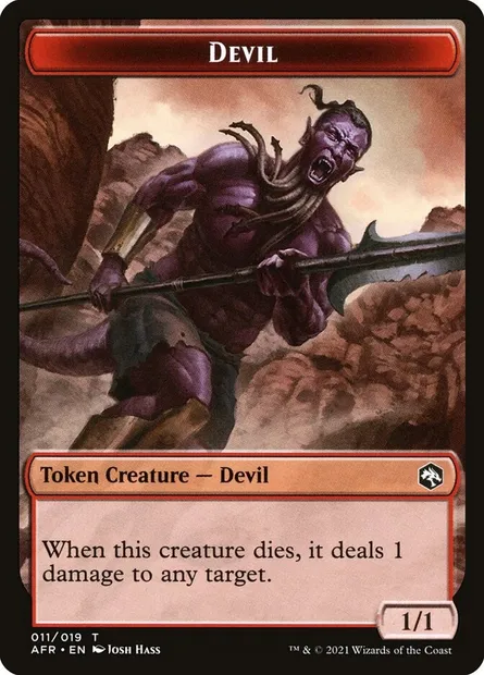 Devil, carte Magic TAFR 11 — extension Adventures in the Forgotten Realms Tokens