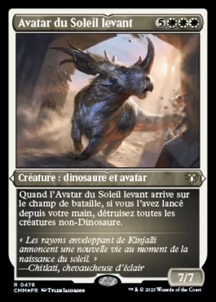 Avatar du Soleil levant, carte Magic CMM 476 — extension Commander Masters