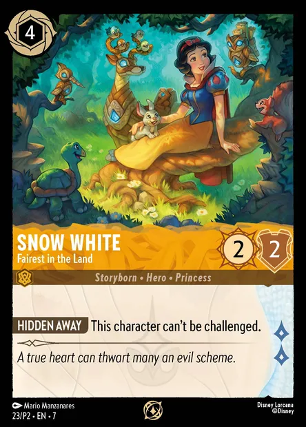 Snow White - Fairest in the Land, Disney Lorcana card P2-023 — P2 set