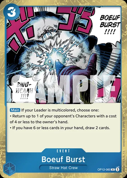 Boeuf Burst, One Piece card OP12-060 — LEGACY OF THE MASTER set