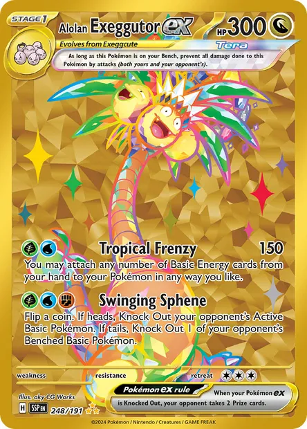 Alolan Exeggutor ex, Pokémon card SSP 248 — Surging Sparks set