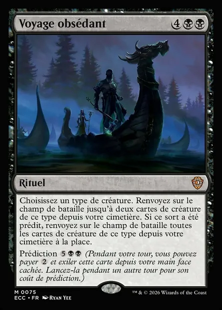 Voyage obsédant, carte Magic ECC 75 — extension Lorwyn Eclipsed Commander