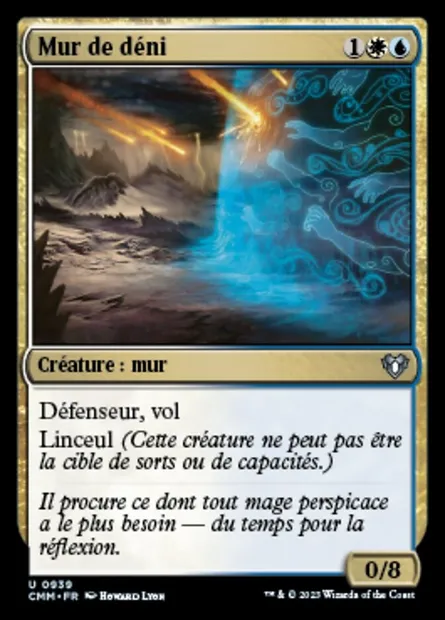 Mur de déni, carte Magic CMM 939 — extension Commander Masters