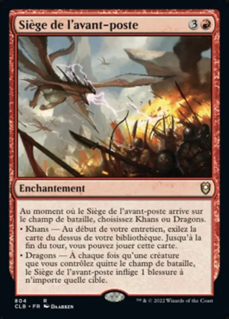 Siège de l'avant-poste, carte Magic CLB 804 — extension Commander Légendes : la bataille de la Porte de Baldur