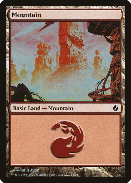Montagne, carte Magic PD2 31 — extension Premium Deck Series: Fire and Lightning
