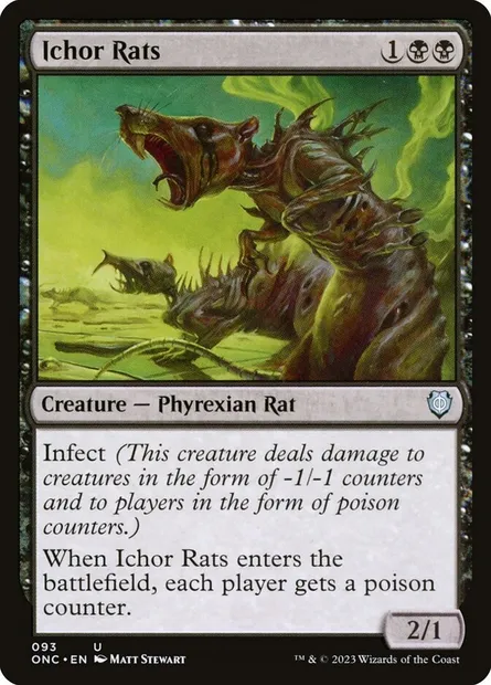 Ichor Rats, Magic card ONC 93 — Phyrexia: All Will Be One Commander set