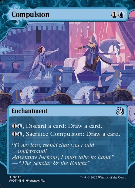 Compulsion, Magic card WOT 15 — Wilds of Eldraine: Enchanting Tales set