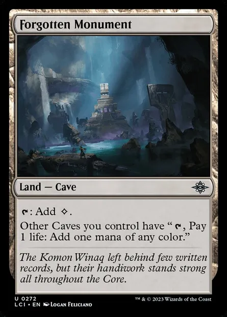Forgotten Monument, Magic card LCI 272 — The Lost Caverns of Ixalan set