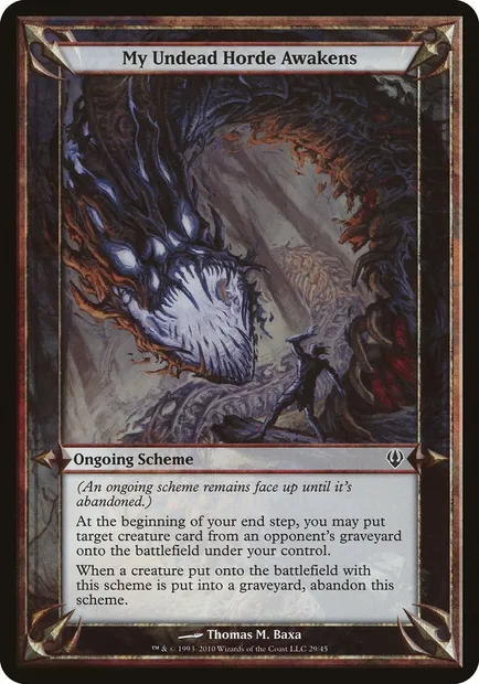My Undead Horde Awakens, Magic card OARC 29★ — Archenemy Schemes set