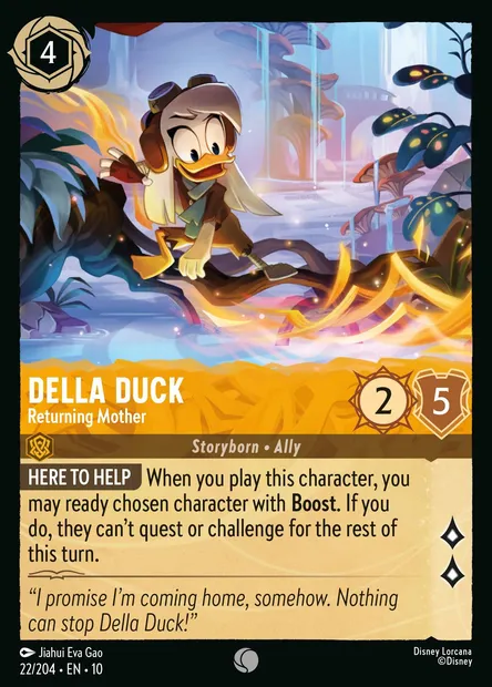 Della Duck - Returning Mother, Disney Lorcana card CH10-022 — Whispers in the Well set