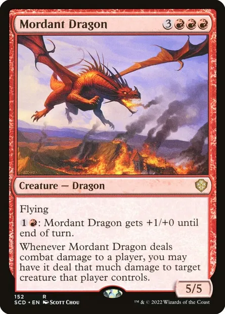 Mordant Dragon, Magic card SCD 152 — Starter Commander Decks set