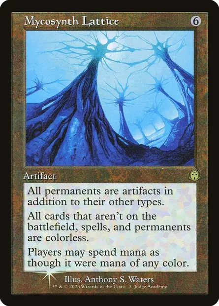 Mycosynth Lattice, Magic card P23 3 — Judge Gift Cards 2023 set