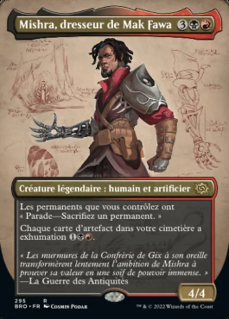 Mishra, dresseur de Mak Fawa, carte Magic BRO 295 — extension La Guerre Fratricide