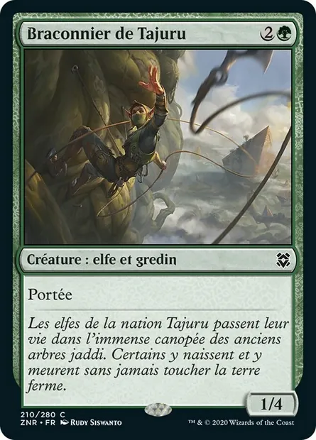 Braconnier de Tajuru, carte Magic ZNR 210 — extension Renaissance de Zendikar