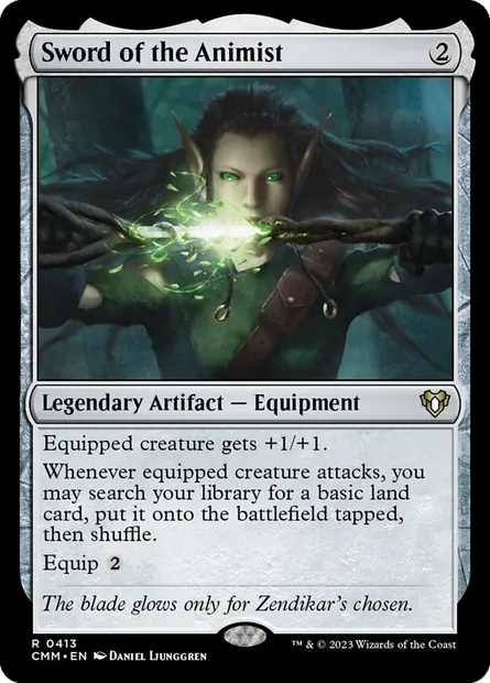 Sword of the Animist, Magic card CMM 413 — Commander Masters set