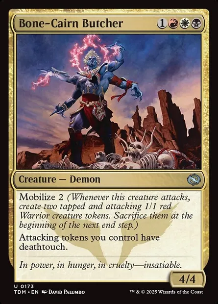 Bone-Cairn Butcher, Magic card TDM 173 — Tarkir: Dragonstorm set