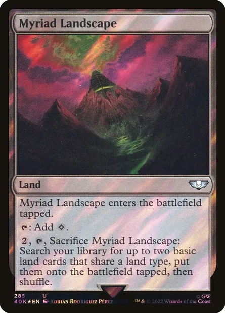 Myriad Landscape, Magic card 40K 285★ — Warhammer 40,000 Commander set