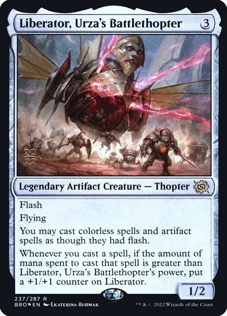 Liberator, Urza's Battlethopter, Magic card PBRO 237s — The Brothers' War Promos set