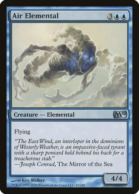 Air Elemental, Magic card M10 42 — Magic 2010 set