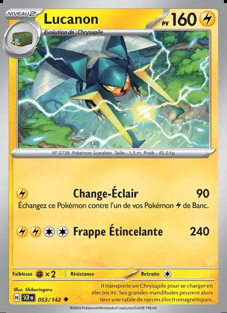 Lucanon, carte Pokémon SCR 053 — extension Couronne Stellaire