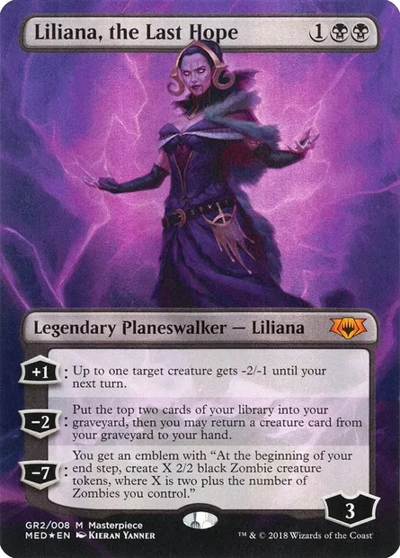 Liliana, the Last Hope, Magic card MED GR2 — Mythic Edition set