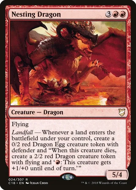 Nesting Dragon, Magic card C18 24 — Commander 2018 set