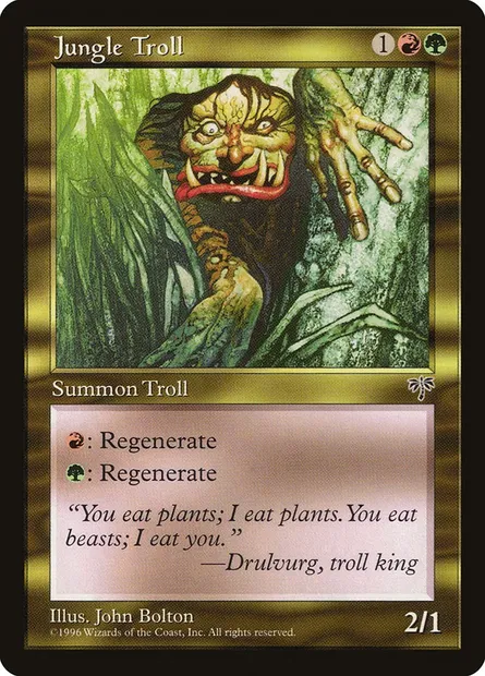 Jungle Troll, Magic card MIR 269 — Mirage set