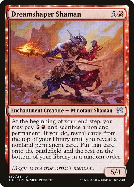 Dreamshaper Shaman, Magic card THB 130 — Theros Beyond Death set