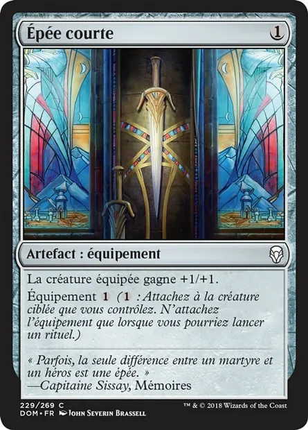 Épée courte, carte Magic DOM 229 — extension Dominaria