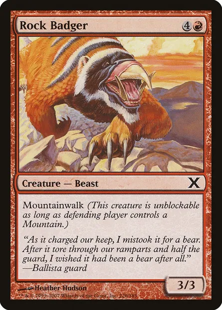 Rock Badger, Magic card 10E 226 — Tenth Edition set