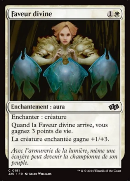 Faveur divine, carte Magic J25 191 — extension Foundations Jumpstart