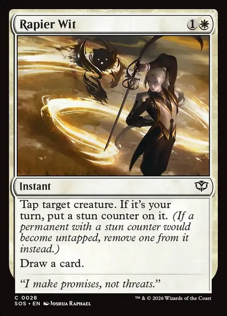 Rapier Wit, Magic card SOS 28 — Secrets of Strixhaven set