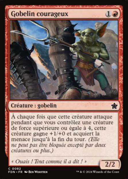 Gobelin courageux, carte Magic FDN 82 — extension Foundations