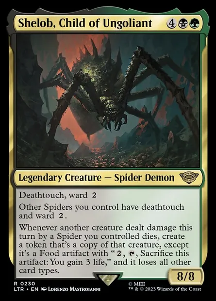 Shelob, Child of Ungoliant, Magic card LTR 230 — The Lord of the Rings: Tales of Middle-earth set