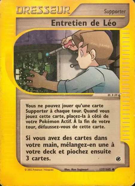 Entretien de Léo, carte Pokémon EX 137 — extension Expedition