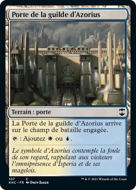 Porte de la guilde d'Azorius, carte Magic KHC 107 — extension Kaldheim Commander