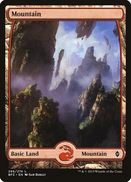 Mountain, Magic card BFZ 266 — Battle for Zendikar set