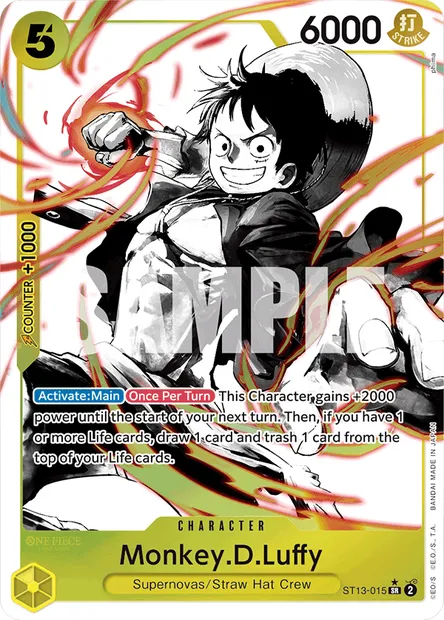 Monkey.D.Luffy, One Piece card ST13-015 — The Three Brothers set