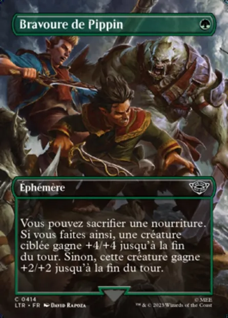 Bravoure de Pippin, carte Magic LTR 414 — extension Le Seigneur des Anneaux : chroniques de la Terre du Milieu
