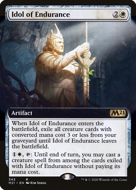 Idol of Endurance, Magic card M21 342 — Core Set 2021 set