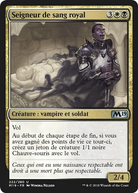 Seigneur de sang royal, carte Magic M19 222 — extension Core Set 2019