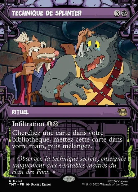 Technique de Splinter, carte Magic TMT 233 — extension Teenage Mutant Ninja Turtles