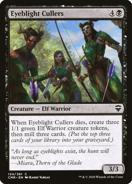 Eyeblight Cullers, Magic card CMR 124 — Commander Legends set