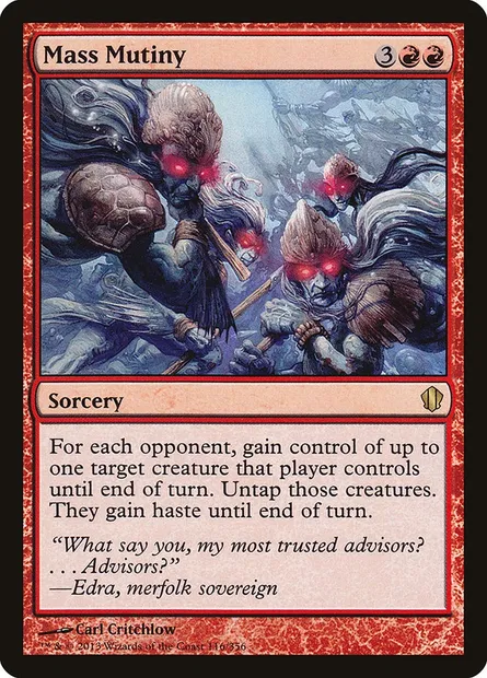 Mass Mutiny, Magic card C13 116 — Commander 2013 set