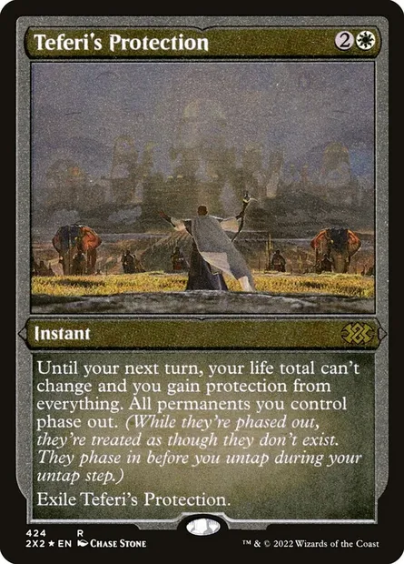 Teferi's Protection, Magic card 2X2 424 — Double Masters 2022 set