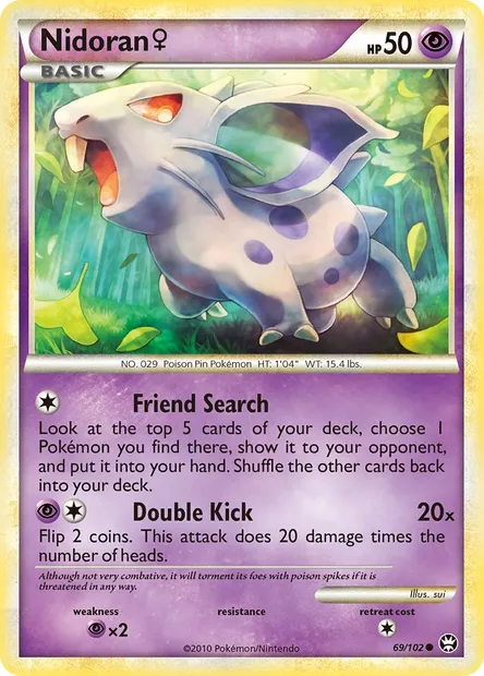 Nidoran ♀, Pokémon card TM 69 — Triumphant set
