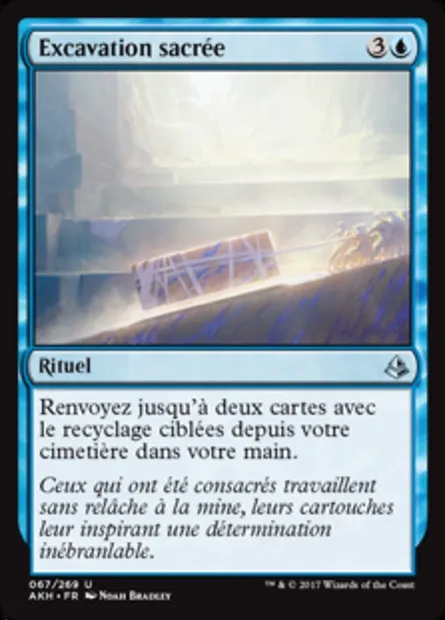 Excavation sacrée, carte Magic AKH 67 — extension Amonkhet