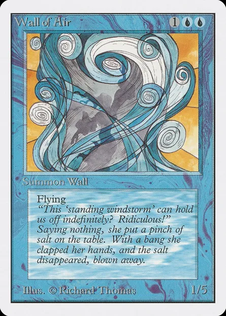 Wall of Air, Magic card 2ED 90 — Unlimited Edition set