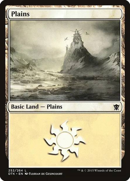 Plains, Magic card DTK 252 — Dragons of Tarkir set